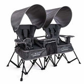 Go With Me Duo Deluxe Portable Double Chair, Grey - ANB Baby
